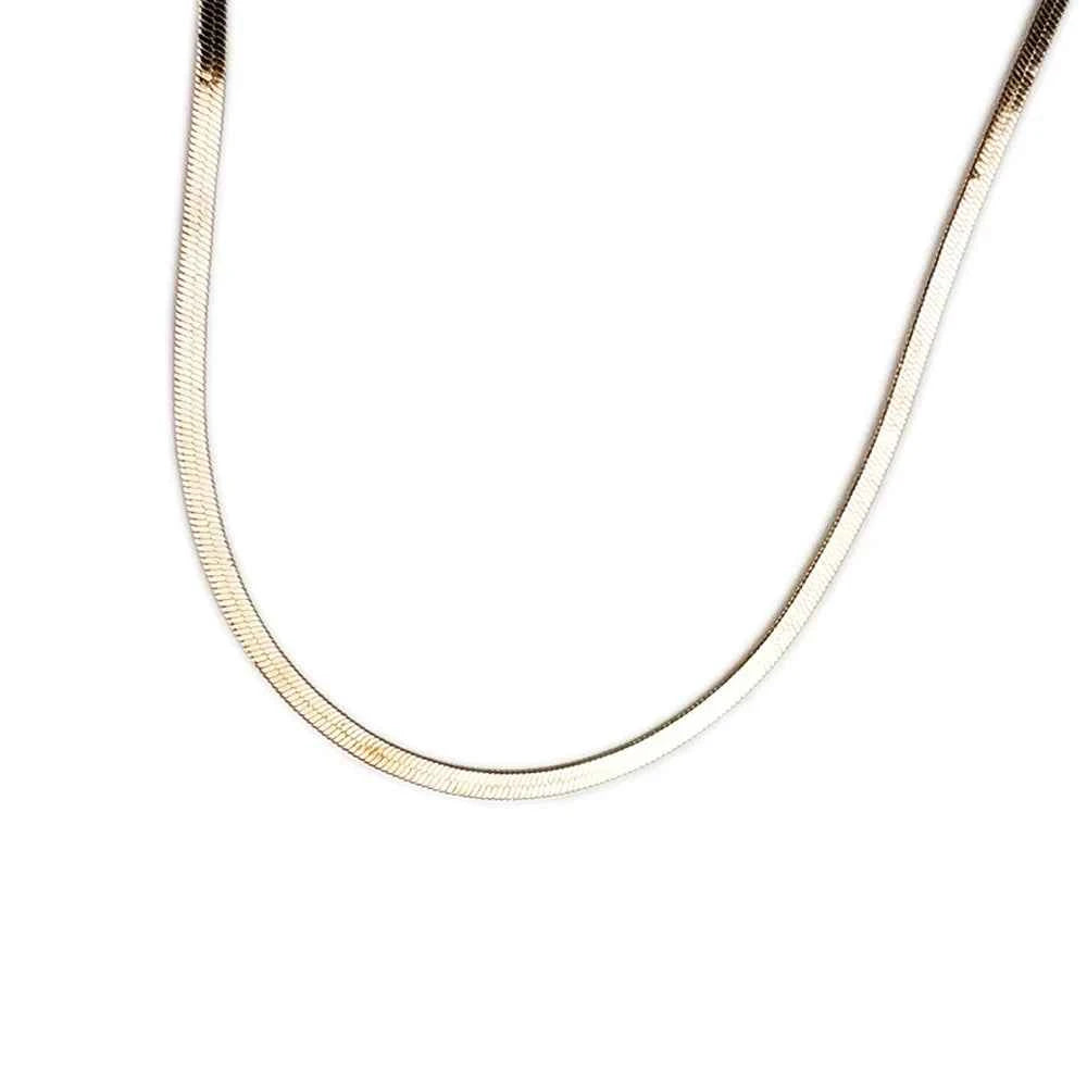 Women's Flat Blade Chain Necklace - Trendy Choker Jewelry for Fashionable Women