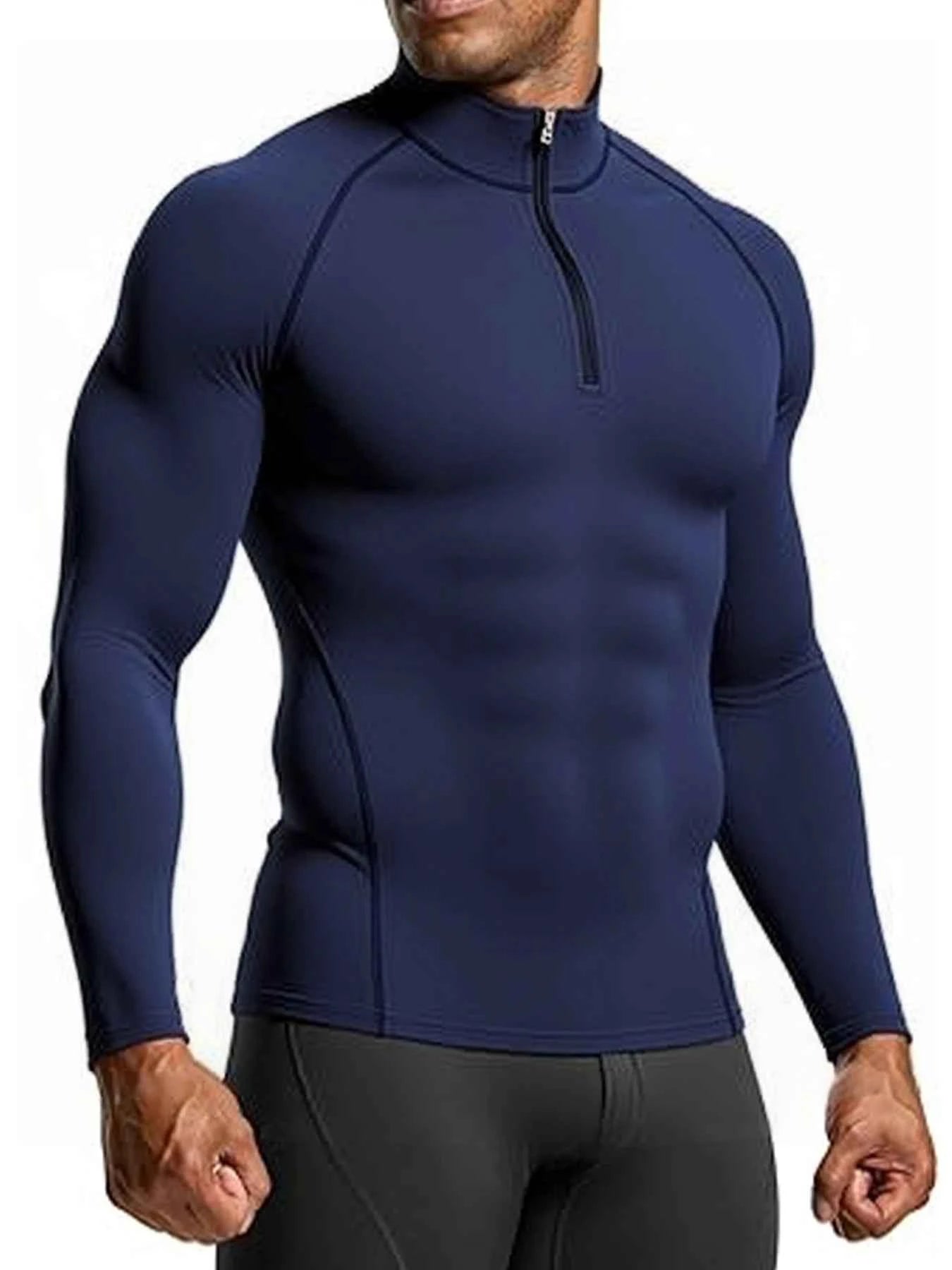 Men’s Quick Dry Training Shirt - Long Sleeve Fitness Top for Optimal Performance