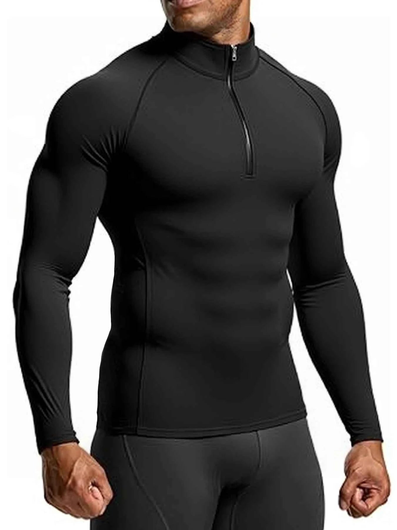 Men’s Quick Dry Training Shirt - Long Sleeve Fitness Top for Optimal Performance
