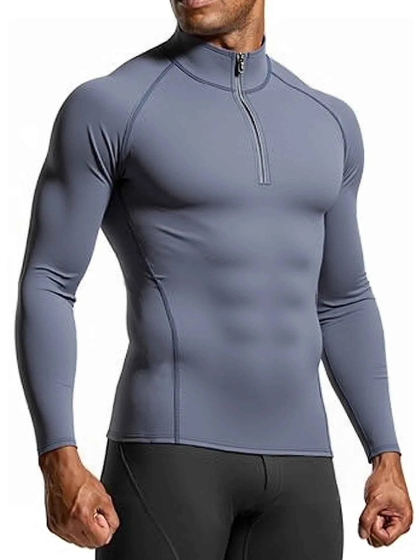 Men’s Quick Dry Training Shirt - Long Sleeve Fitness Top for Optimal Performance