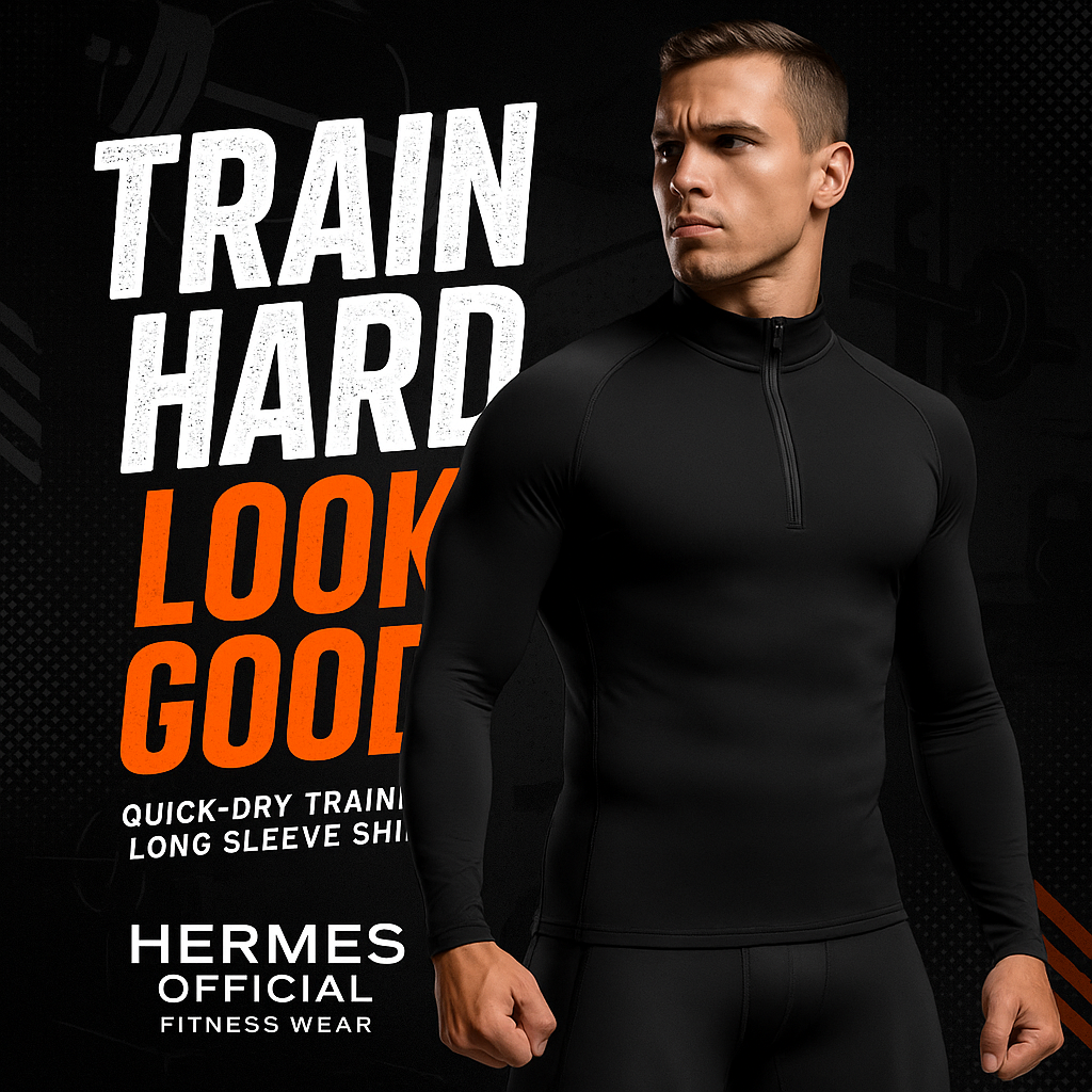 Men's Fitness Long Sleeve Shirt Post